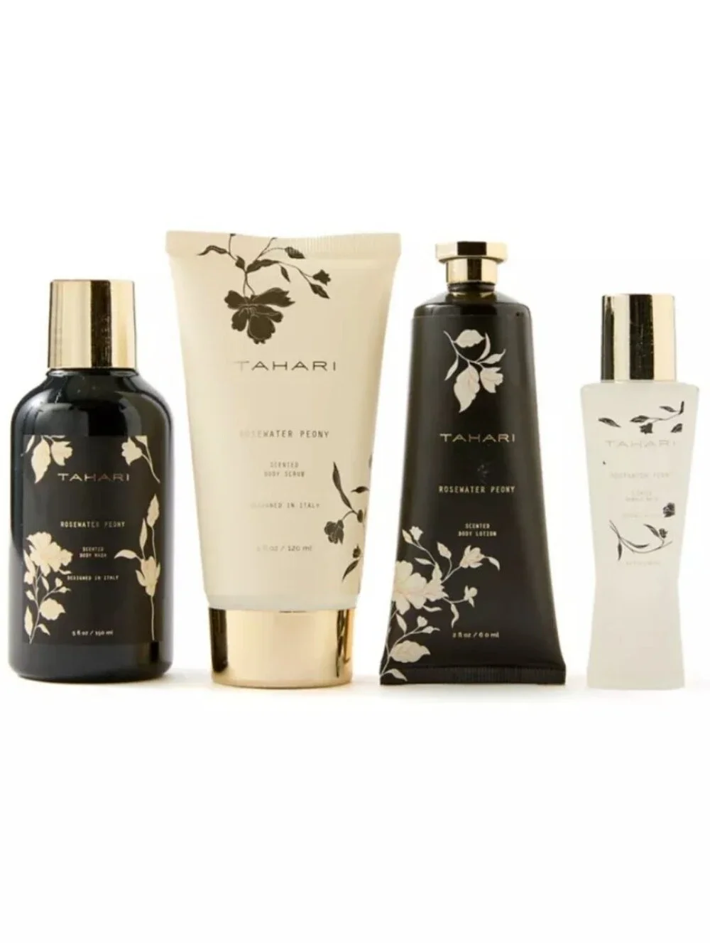 Tahari Bath & Body Gift Set in Black and Cream Packaging